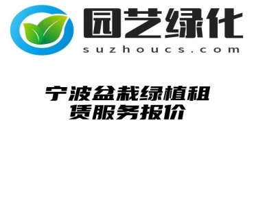 宁波盆栽绿植租赁服务报价