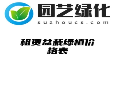 租赁盆栽绿植价格表